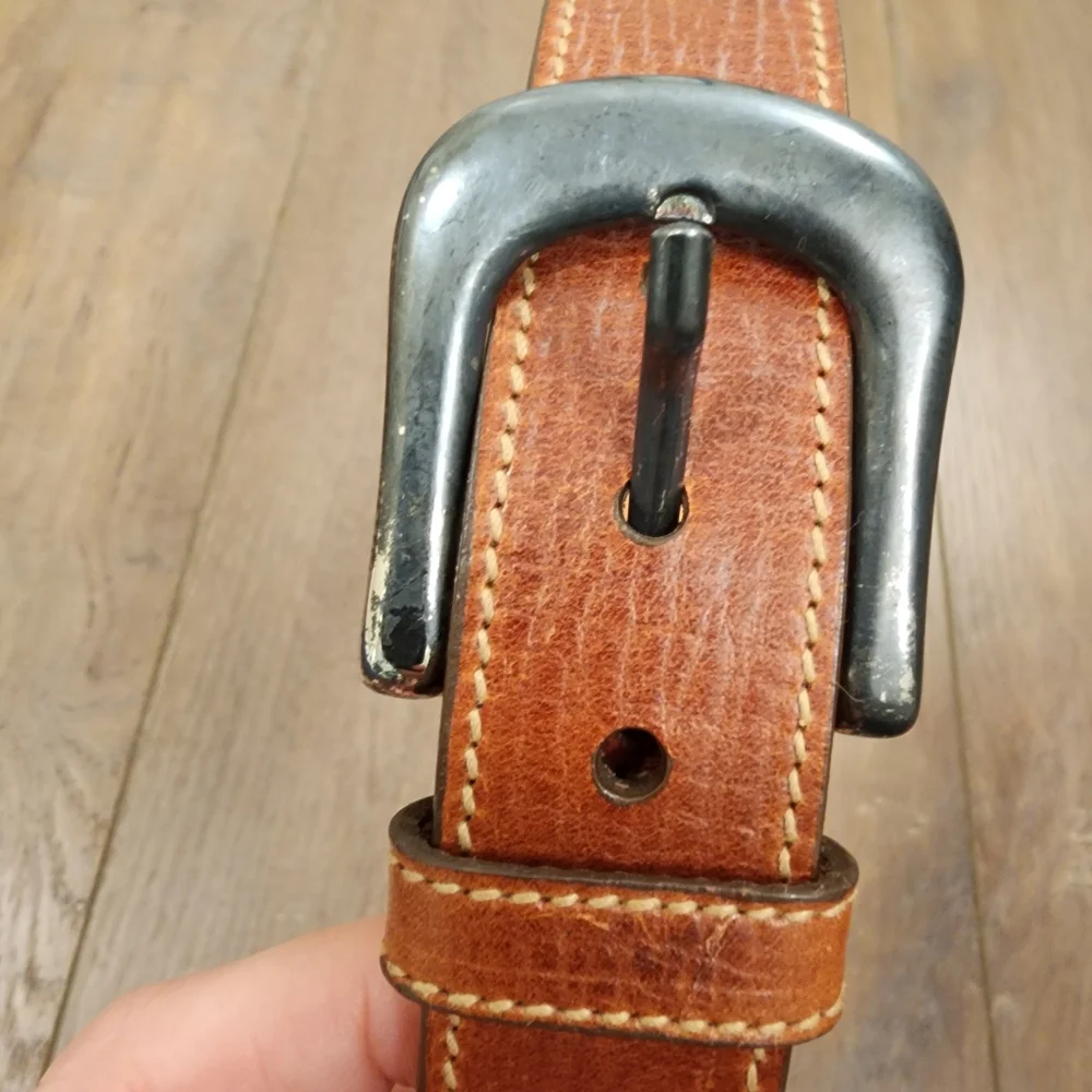 Trafalgar Textured Leather Belt Brown Made in USA Classic Men's size 30